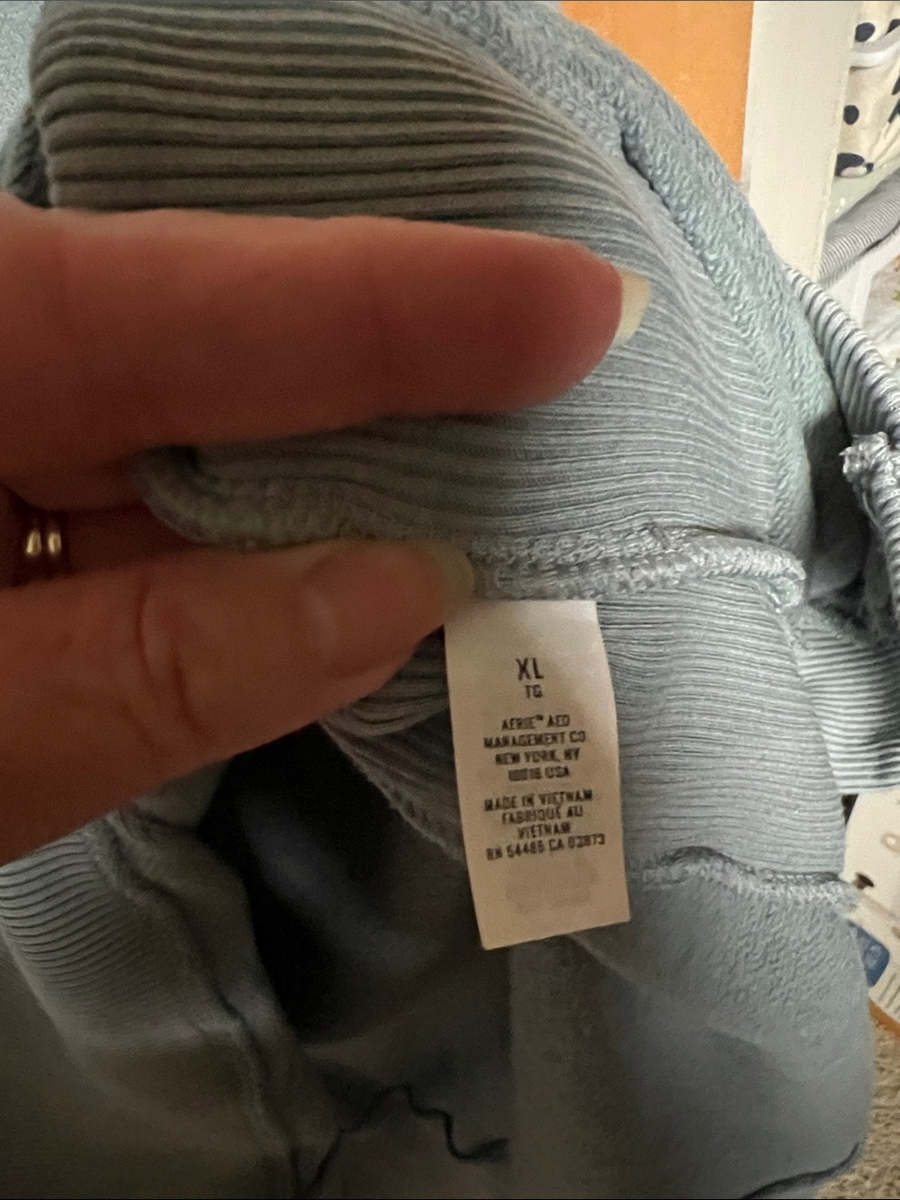 aerie Crewneck Sweatshirt in Dusty Blue - Picture 4 of 4
